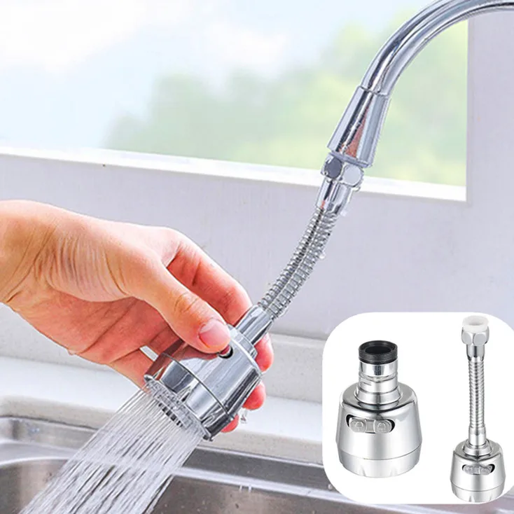 

2 Styles of Faucet Anti-Splash Head Extension Water Sprinkler Water Saving Rotary Filter Nozzle for Kitchen Household items