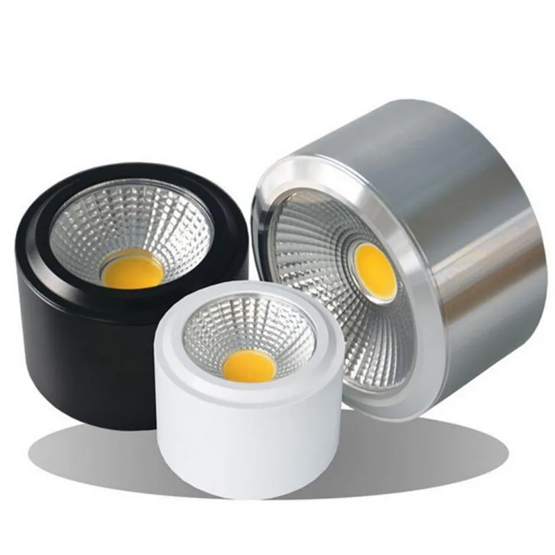 1pcs 7W/10W Free Shipping Surface Mounted LED COB Dimmable Downlight Round Ceiling Lamps AC110V/220V