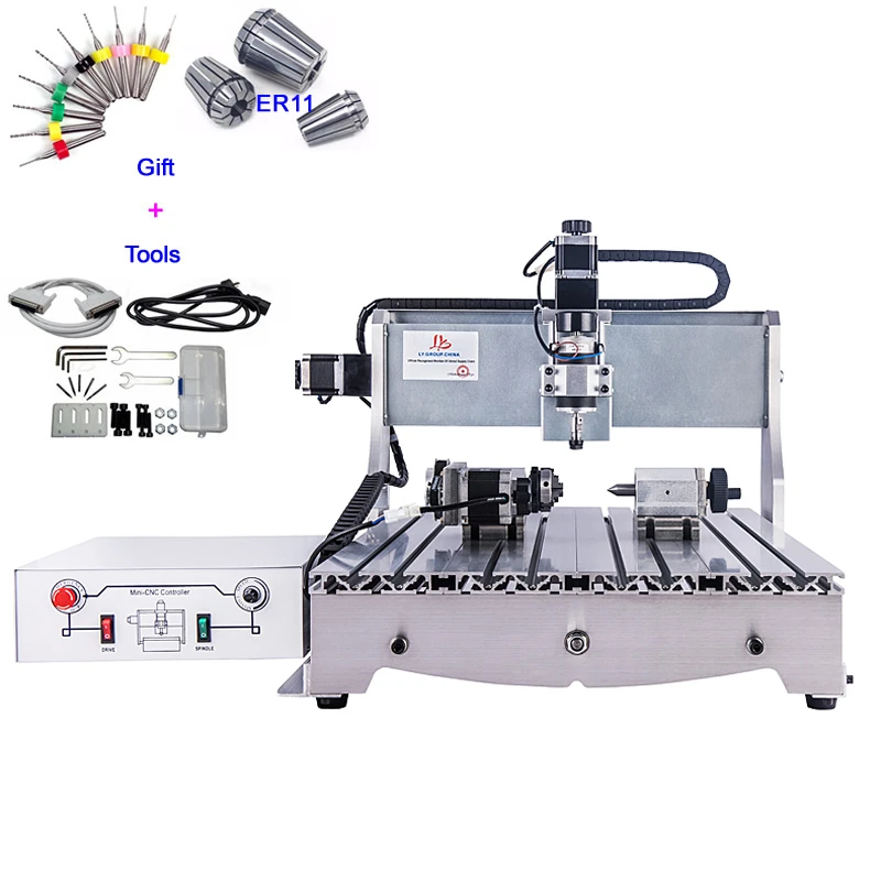 

6040 CNC Router Cutter Ball Screw 4 Axis Wood Engraving Machine for Soft Metal Working