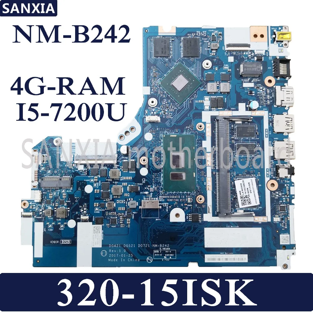 KEFU DG421 DG521 DG721 NM-B242 Laptop motherboard for Lenovo 320-15ISK Test original mainboard 4G-RAM I5-7200U with video card KEFU DG421 DG521 DG721 NM-B242 Laptop motherboard for Lenovo 320-15ISK Test original mainboard 4G-RAM I5-7200U with video card