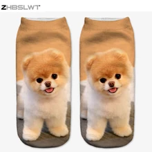 ZHBSLWT, носки с 3D принтом, женские, новые, унисекс, милые, низкие, короткие носки, несколько цветов, женские носки, женские повседневные носки в форме животных