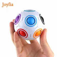 Мода взрослый ребенок мяч волшебная игрушка пластиковая Радуга футбол головоломка Дети Обучающие Развивающие игрушки