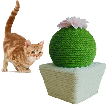 

Prickly Pear Cat Scratch Post Sisal Cactus Scratching Post Toys Cat Shelf Furniture for Cats Tree Climbing Mat Scratch Funny Toy