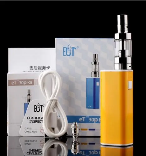  ECT original mechanical box mod et30p kit 30W E cig vaporizer mini fog kit airflow control 2200mah et 30P electronic cigarette 