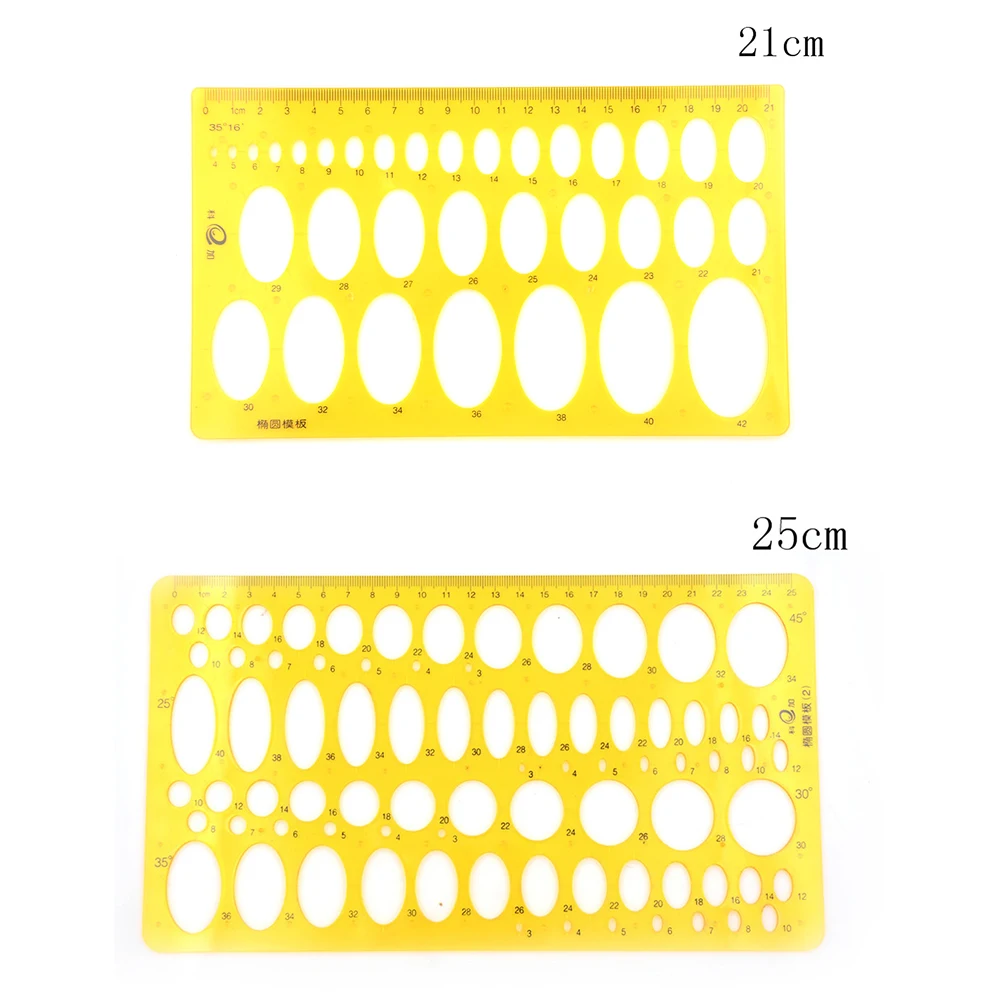 21 или 25 см Новое поступление эллипса Изометрические овальная геометрия Колледж Математика Трафарет Шаблон Линейка школьные канцелярские