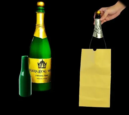Новая бутылка шампанского с исчезающим эффектом (черная или зеленая) банка для