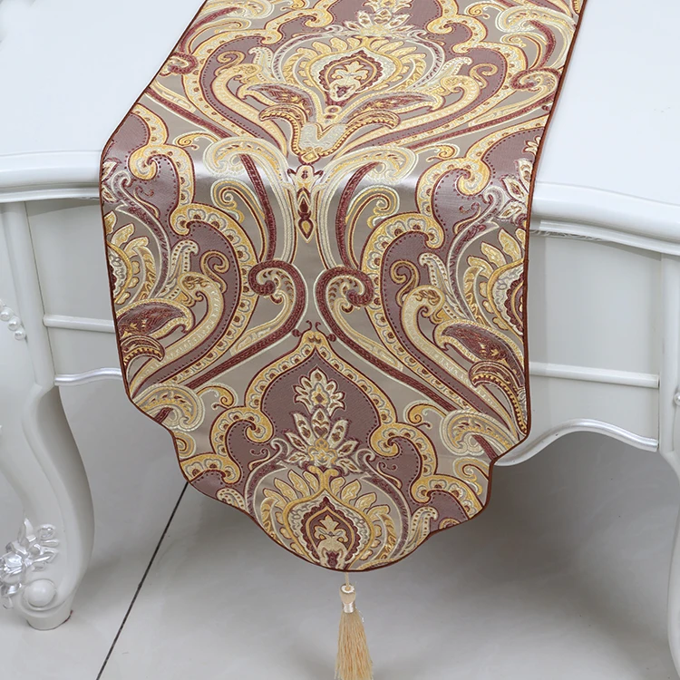 High End Jacquard Decorative Table Runner Rectangle Dining Table Protective Pads Tassel Luxury European style Coffee Table Cloth High End Jacquard Decorative Table Runner Rectangle Dining Table Protective Pads Tassel Luxury European style Coffee Table Cloth