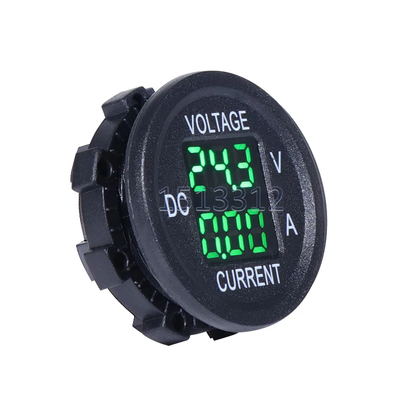 Waterproof LED Digital Voltmeter Ammeter Auto Round Voltmeter Voltage