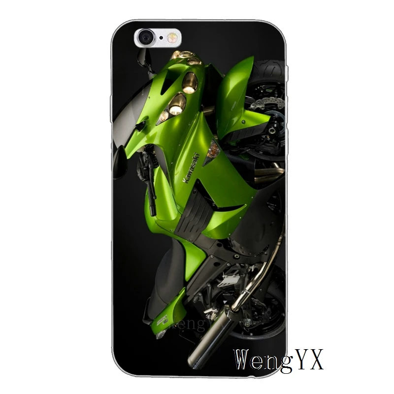 Kawasaki Ninja Zx R спортивный мотоцикл для iPhone X XR XS Max 8 7 plus 6s 6 plus SE 5S 5c 5 4S 4 iPod Touch чехол мягкий чехол для телефона - Цвет: Motorcycle-A-05