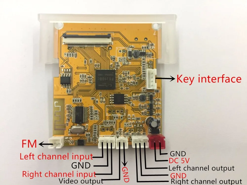 Placa de Decodificador Vídeo e Reprodução de Áudio Tela Vídeo Suporte fm Bluetooth Recebendo Imagens E-book Navegação 4.3 Lcd - Image 5
