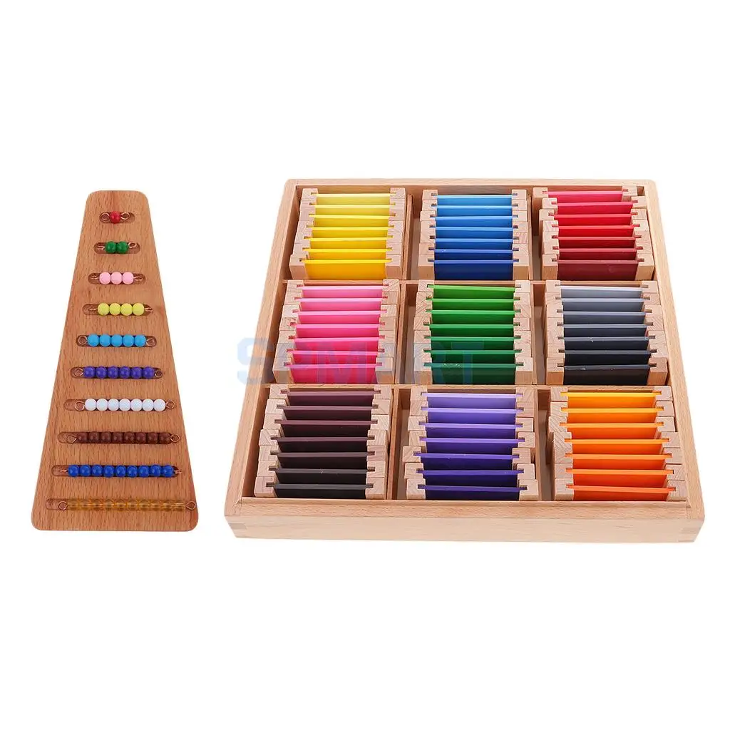 Монтессори Деревянные игрушки дети раннего образования математические материалы и сенсорные цвет для детей УМН
