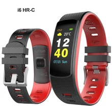 10 шт. DHL i6 HR C пульсометр Смарт браслеты спортивные фитнес трекер Водонепроницаемый цветной светодиодный дисплей браслет