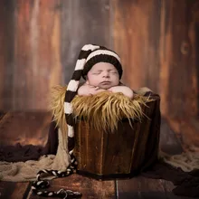 Ручной ребенок вязаная длиннохвостый шапка для ребенка осенняя и зимняя одежда 5 штук в партии