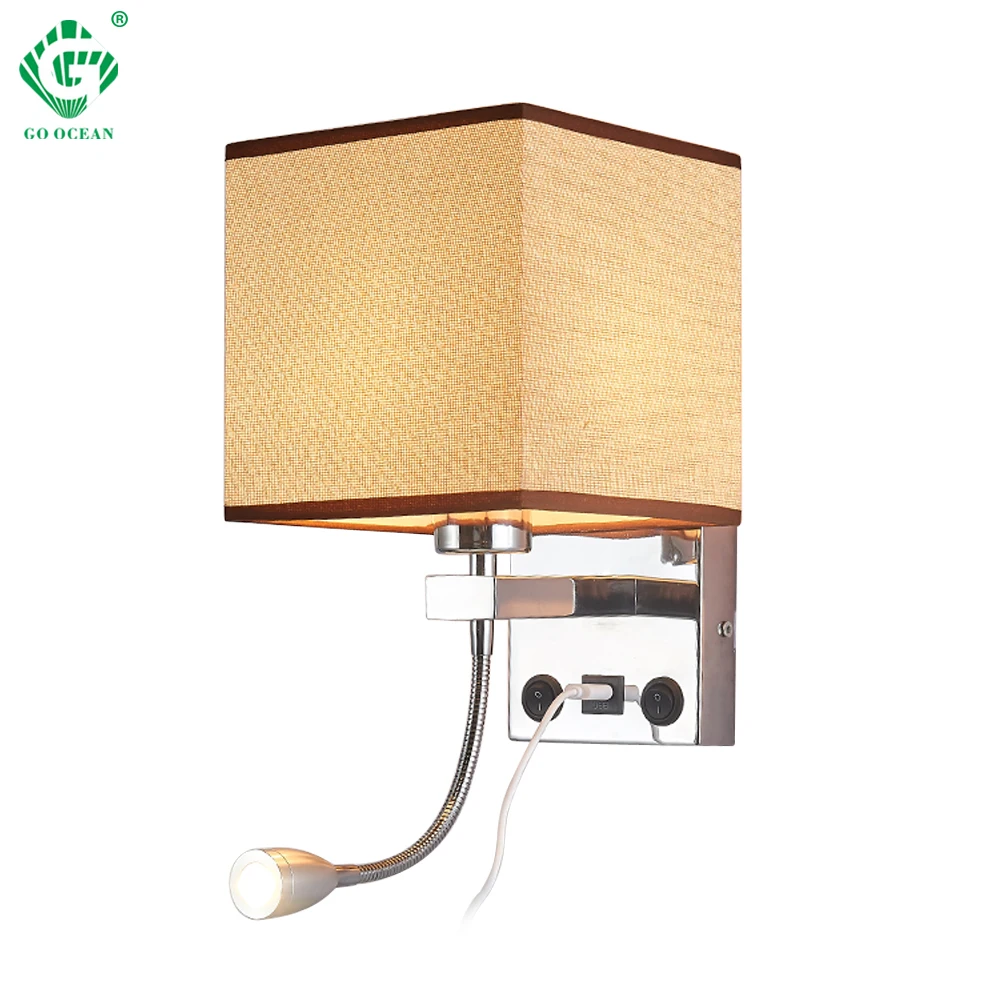 Modern Indoor Led Wall Lamp Bedside Bedroom Lique Sconce With Modern Indoor Led Wall Lamp Bedside Bedroom Lique Sconce With Switch Usb E27 Bulb Interior Headboard Home Hotel Lights