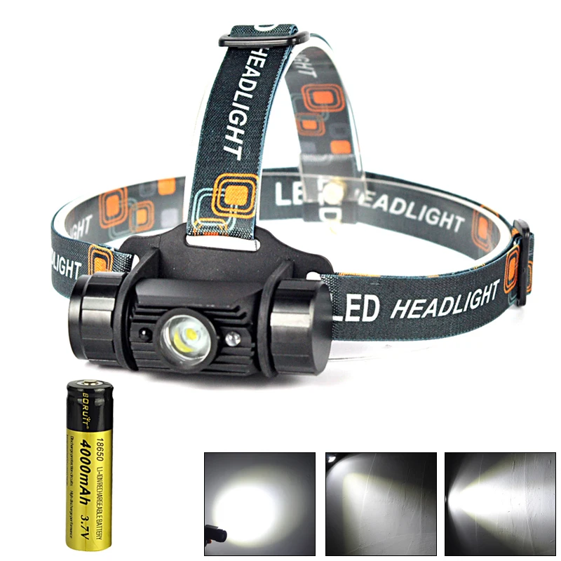 IR Sensor 1000Lm 3W LED Headlight USB Rechargeable Bike Head Lamp Torch Light Headlamp linternas frontales