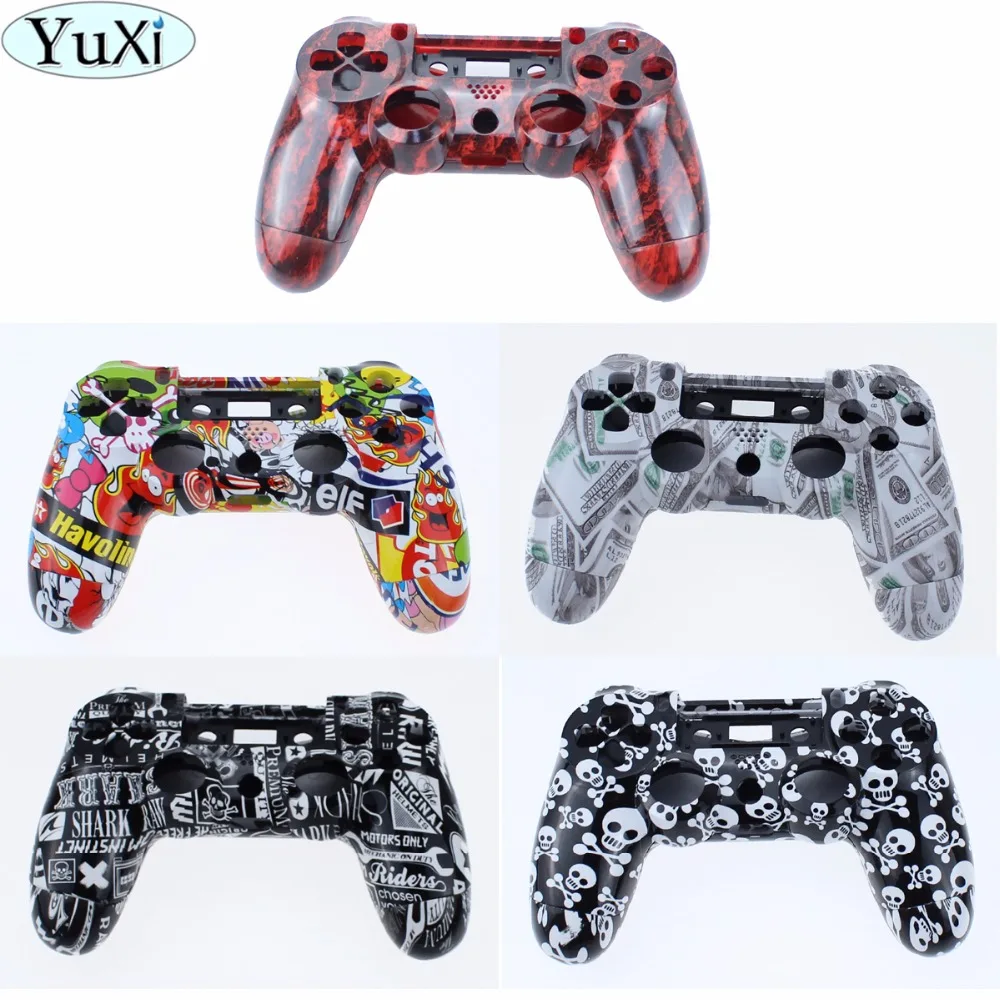 yuxi-front-back-custom-housing-shell-case-cover-upper-under-skin-repair-inner-holder-for-sony-for-ps4-controller-gamepad