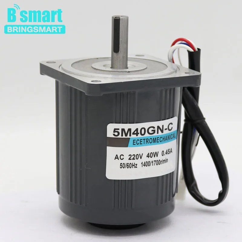 Bringsmart 220В двигатель переменного тока 5M40GN C высокоскоростной 1400/2800 об/мин