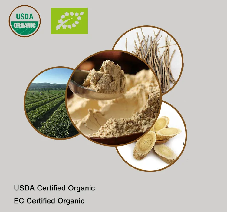 Сертифицированный органический порошок астрагала USDA и EC|Товары для похудения| |