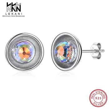 

Women Earrings Crystal From Swarovski 925 Silver Bell Crystal Stud Earring Top Quality Dangler Earrings Engagement Jewelry Gifts