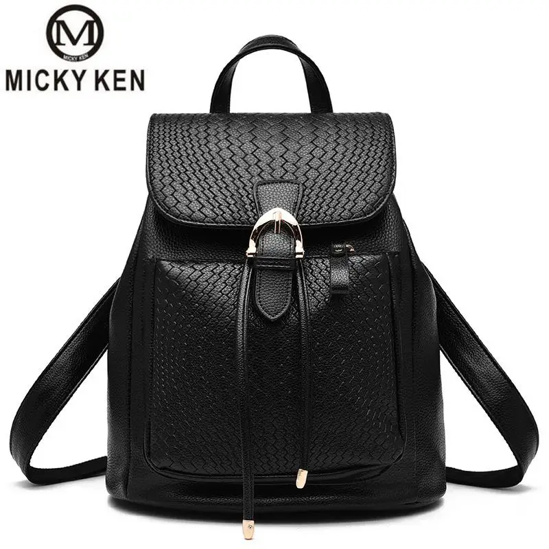 

New Pu Leather Backpacks For Adolescent Girls Embossing Backpack Female Backpack To School Notebooks Laptop College Bag