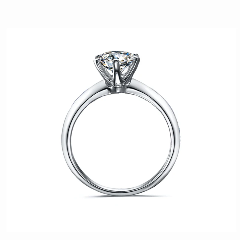 Кольцо из стерлингового серебра 925 пробы 1ct 2ct 3ct в классическом стиле ювелирное