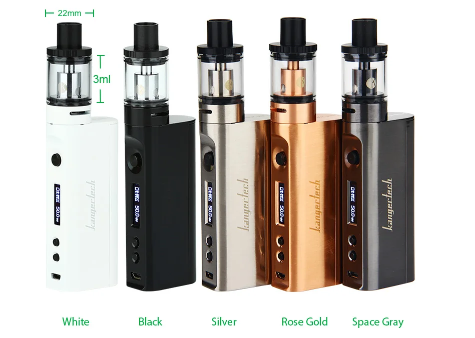 Горячая Kangertech Subox Mini-C Vape комплект Subox Mini C 50 Вт коробка мод с 3 мл Protank 5 без 18650 батарея коробка мод вейп набор VS Люкс комплект