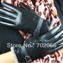 Ботильоны на низком каблуке из натуральной кожи Перчатки кожи перчатки кожаные перчатки смешанных 12 цветов на выбор пар/лот#3126