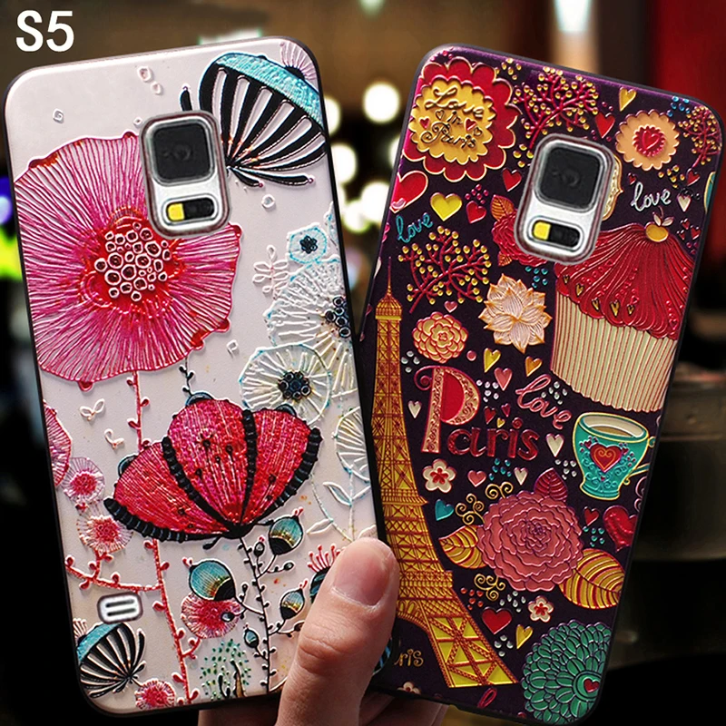 Чехол чехол для Samsung Galaxy S5 S4 S3 S 5 4 i9600 силиконовый 3D милый мобильный на