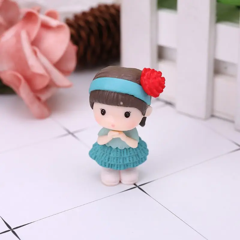 4 шт. красивая девушка миниатюрный бонсай пейзаж мини-сказочный сад декор смолы ремесло
