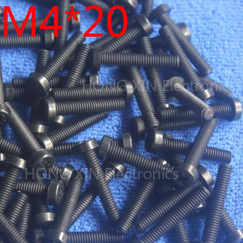 

M4*20 Black 20mm 1pcs Round Head nylon Screw plastic bolts brand new RoHS compliant Fasteners Assortment PC/board DIY