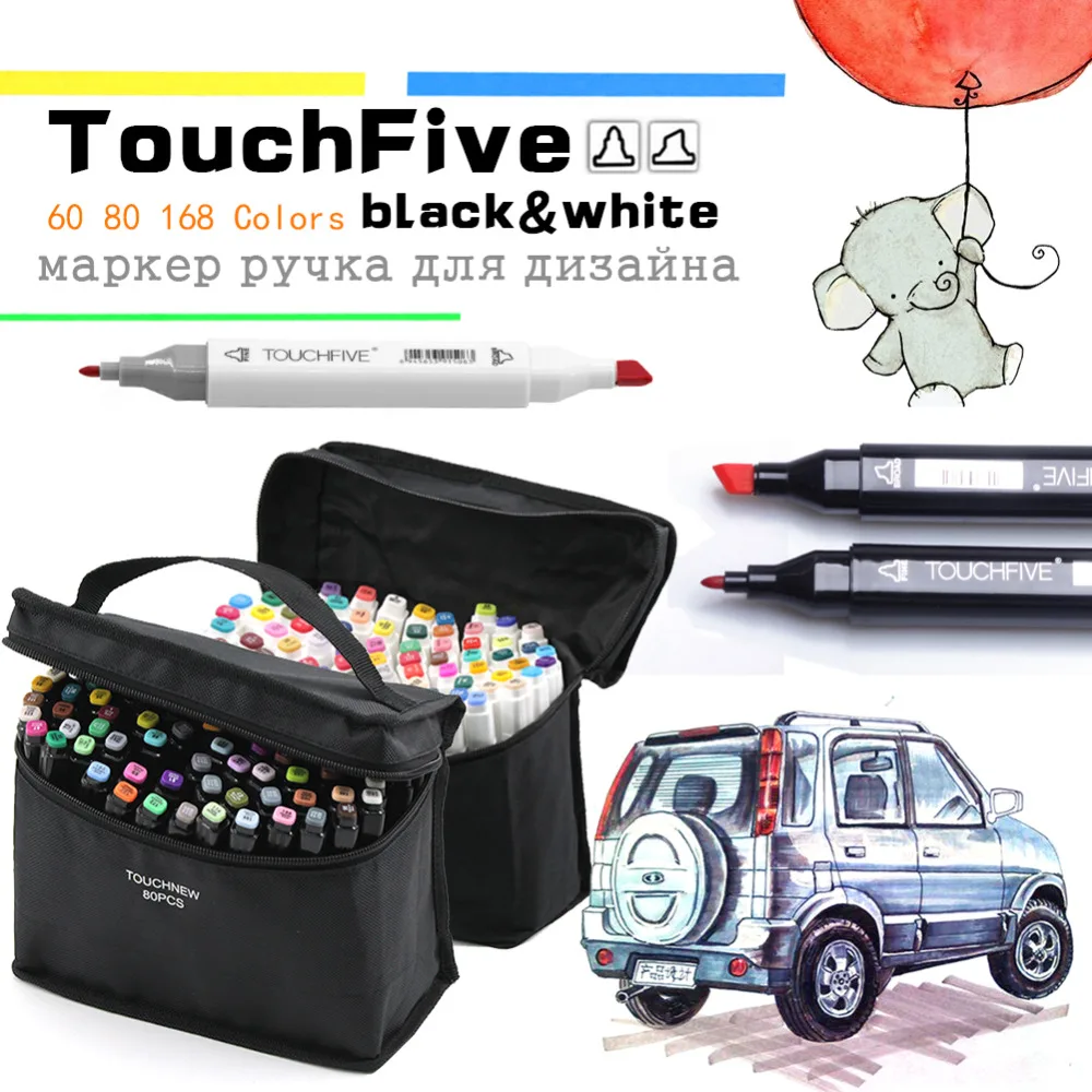 

Animation Graphic Design Mapping Art Markers Touchfive 30/40/60/80/168Colors Pen Marker Set Sketch Drawing Marker Art Pens