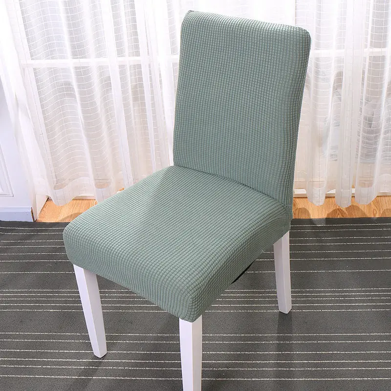 Простые чехлы для стульев в скандинавском стиле эластичный льняно-Хлопковый чехол для гостиничной столовой качественный съемный чехол для кухонного стула - Цвет: Cypress green