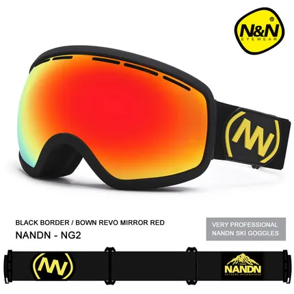 Shipping free shortsightedness adultbrand ski goggles double UV400 anti fog big ski mask glasses skiing snow