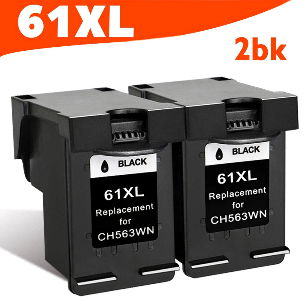 

CMYK SUPPLIES 2 black for hp 61 XL ink cartridge compatible for hp D1000/1050/2000/2050/2510/3000/3050/3052/3054/3540/1010