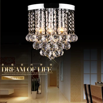 

Modern Round Crystal LED Ceiling Lights Fixture Home Deco DIY Living Room Aisle Bedroom Acrylic Ceiling Lamp Lustres De Sala