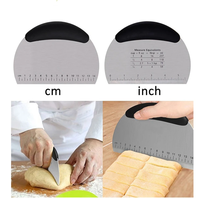 Stainless steel pastry dough pizza flour bread cutter scraper cake baking  tool