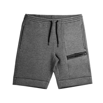 

Solid Color Shorts Casual Shorts Men Elastic Waist Bodybuilding Fitness Short Workout Sweatpants Black Gray Streetwear