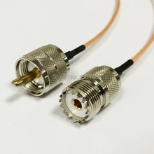 Штекер UHF штекер PL259 переключатель разъем UHF Jack SO239 помощью соединительного кабеля RG316 по оптовой цене Быстрая 15 см " адаптер