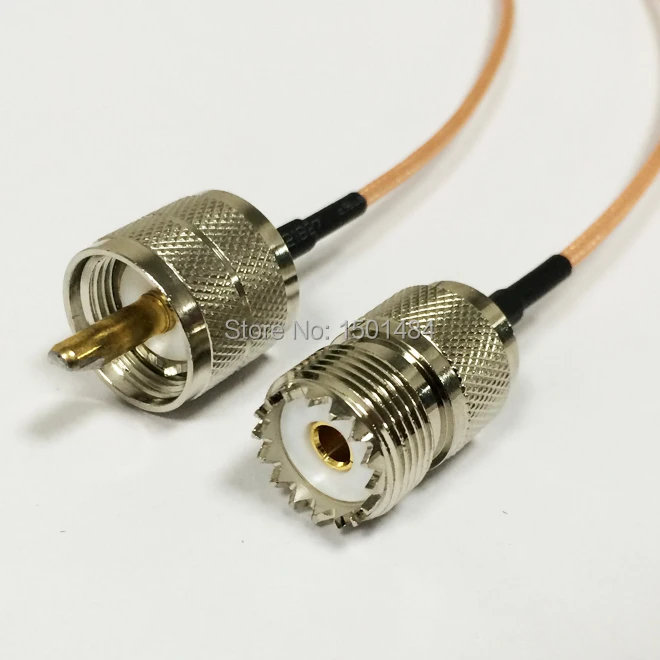 8 Inch RF UHF SO-239 To BNC Adapter Cable - RG58 Coaxial Pigtail For Antenna Connections