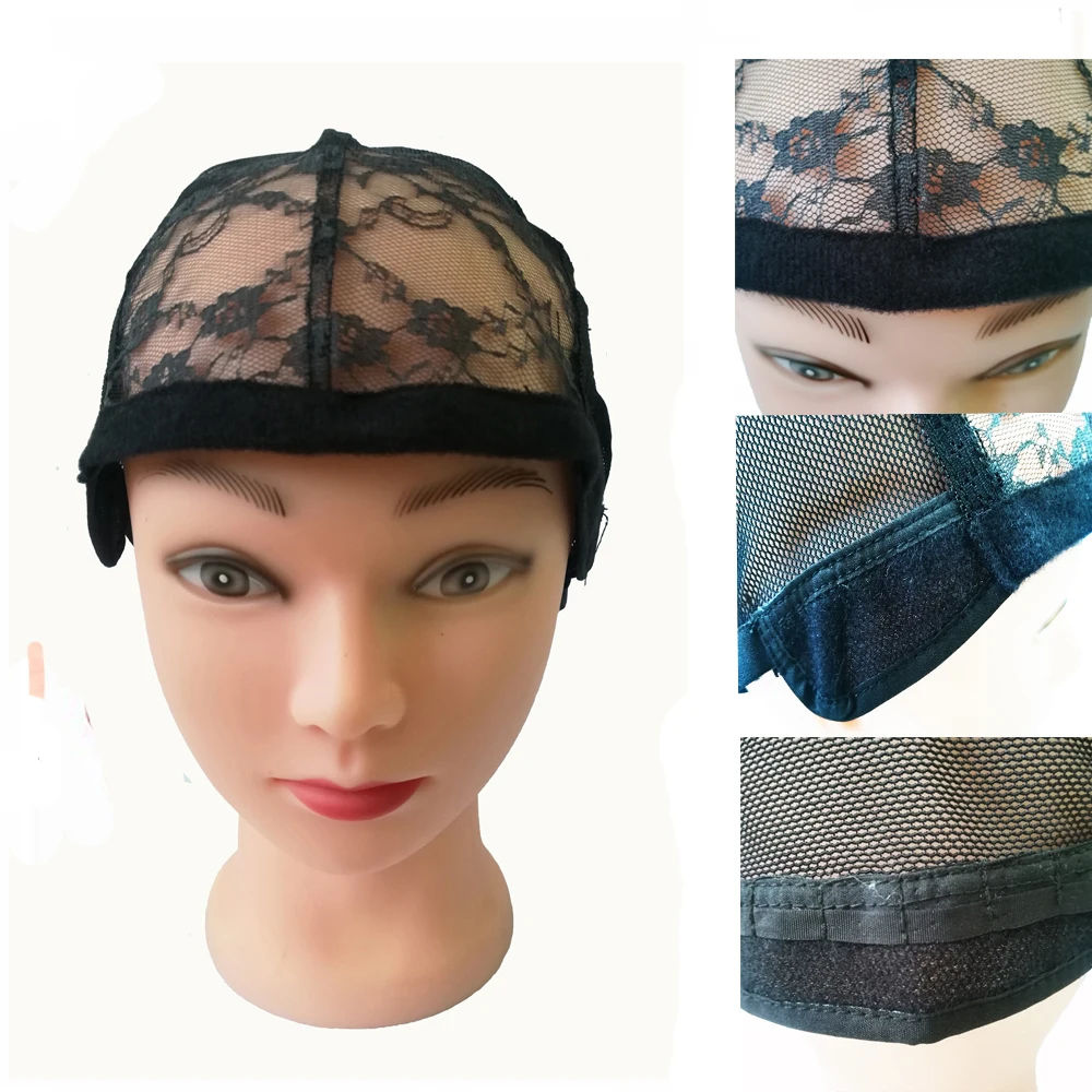 Weaving Wig Cap Rose Lace Mesh Base Machine Made Stretchy Net Medium Black 10pcs Weaving Wig Cap Rose Lace Mesh Base Machine Made Stretchy Net Medium Black 10pcs