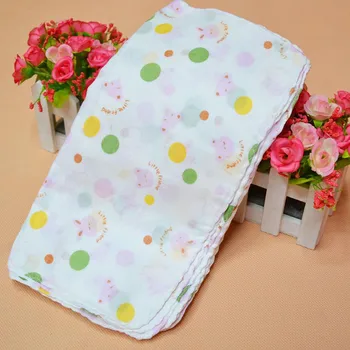 

8Pcs/lot Newborn Bath Towels Cotton Gauze Flower Print Baby Towels Soft Water Absorption Baby Care Towel Double-layer baby Towel