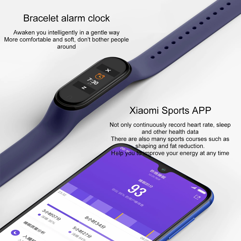  2019 Original Xiaomi Mi Band 4 Smart Wristband 3 Color AMOLED Screen Mi Band 4 Global version Heart - 33035800979
