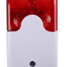 12V одобренный проводной комнатный будильник сирена с стробоскопическим источником сигнала для уличного использования с красными вспышками круглый светильник звуковая сирена для дома и сада охранной сигнализации Системы аксессуары