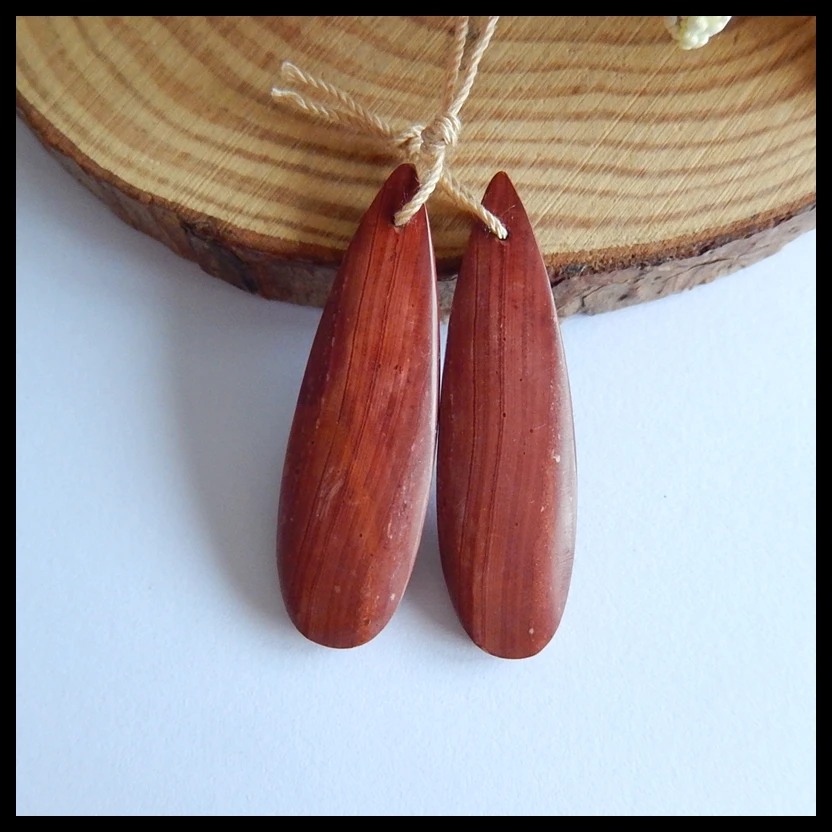 

Semi-precious stones Jewelry accessories birthday gift,Multi-Color Picasso Jasper fashion woman Earring pair,42x13x5mm,5.9g