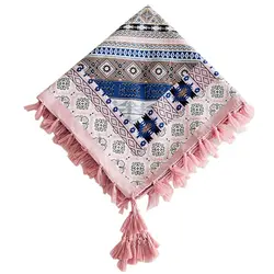 Новый Для женщин зима теплый шарф квадратный Шарфы для женщин Женский обертывания зима кисточкой печатных платки Одеяло шарф Лидер продаж