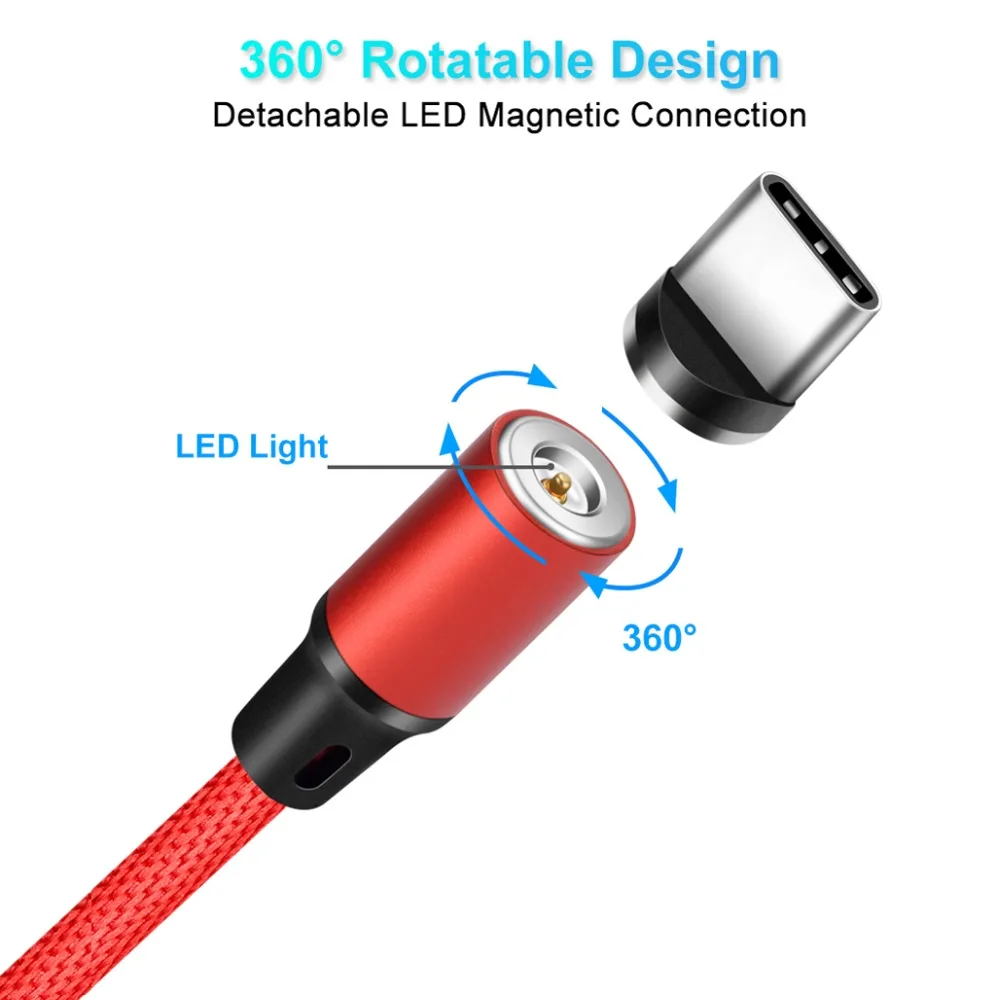 DORWEE usb type C/Micro USB/8 pin 3в1 Магнитный кабель USB C Быстрая зарядка Адаптерный Магнит для