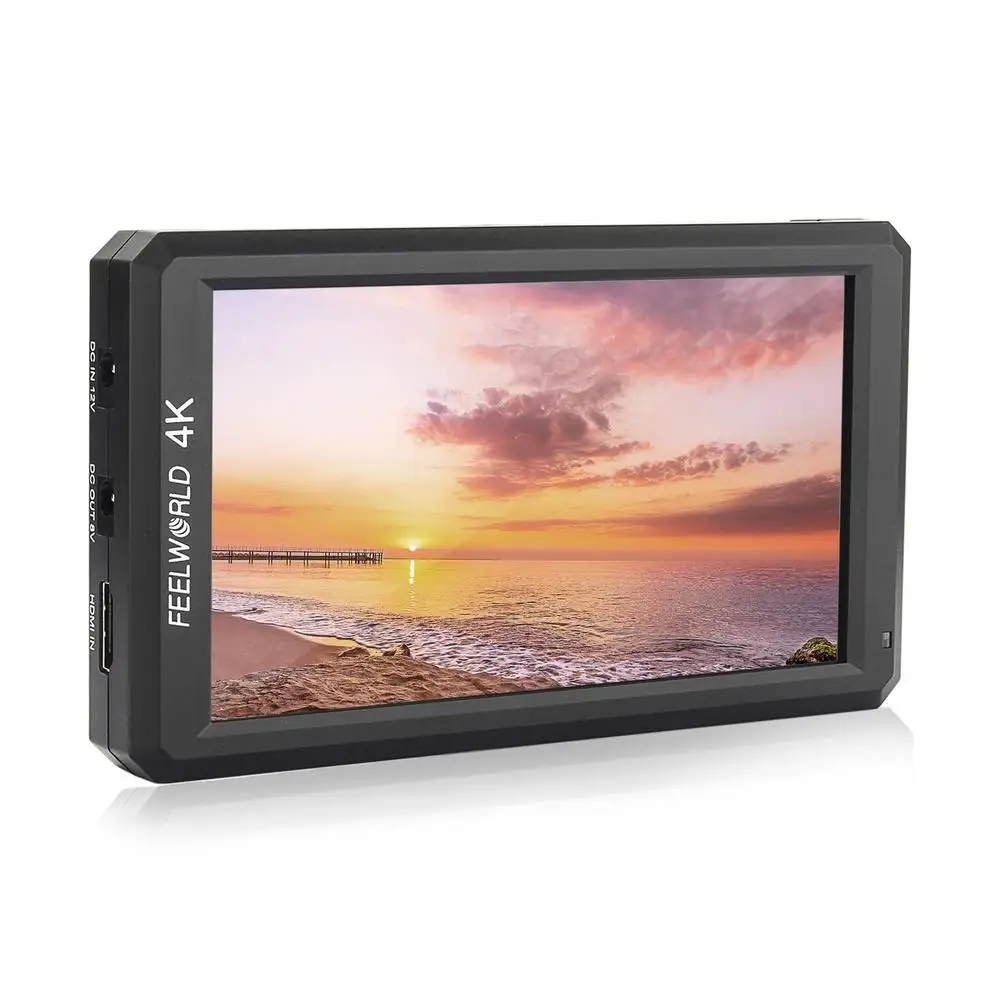 Feelworld F6 5.7" IPS 4K HDMI Monitor for DSLR or Mirrorless Camera Gimbal + Battery Power for DSLR or Mirrorless Camera