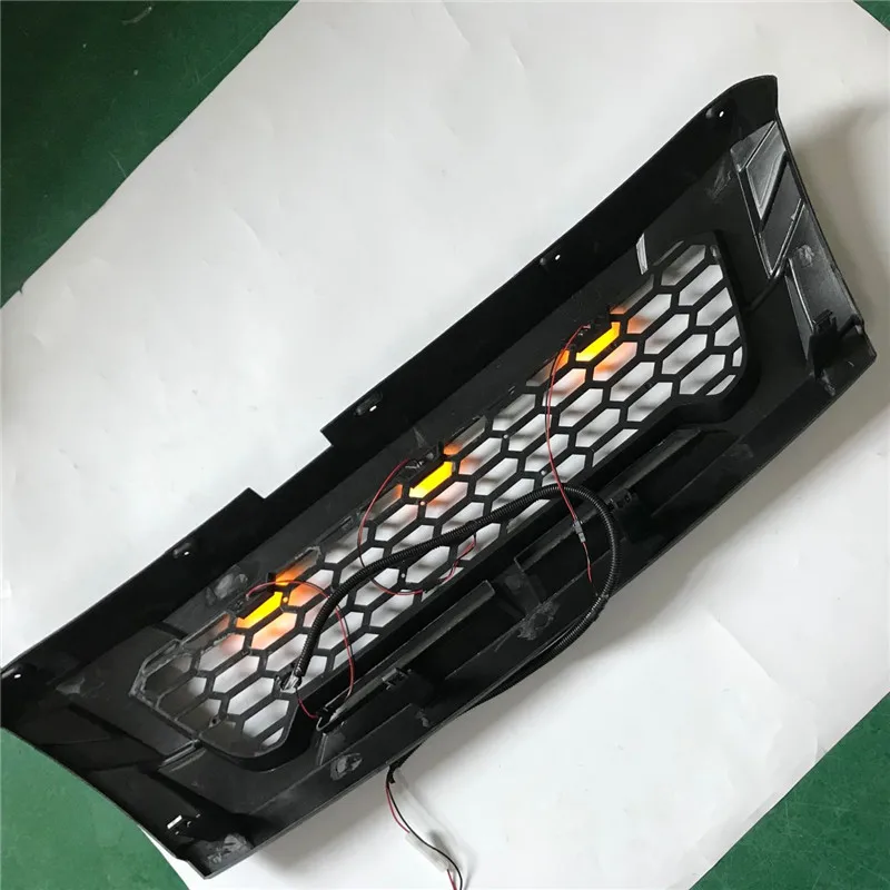 Светодиодный, матовый, черный, модифицированный, решетка решетки переднего бампера, сетка для гриля, накладка, маска, подходит для ISUZU D-MAX DMAX-, пикап