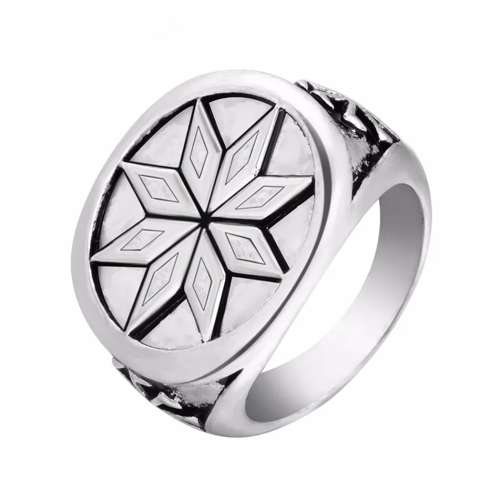 TH-VR003 Kinitial, Винтажное кольцо на палец Руна викингов, нордические руны, символ, круглые кольца для мужчин и женщин, готический амулет, ювелирное изделие, подарок - Цвет основного камня: TH-VR003