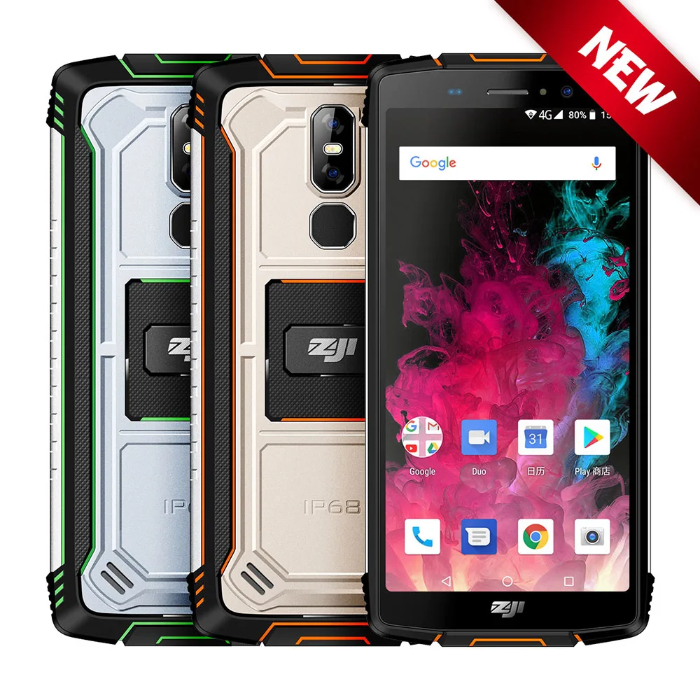 

Original ZOJI Z11 IP68 Waterproof 10000mAh Smartphone RAM 4GB ROM 64GB MTK6750T Octa Core 5.99"FHD 18:9 16MP OTG 4G Mobile Phone